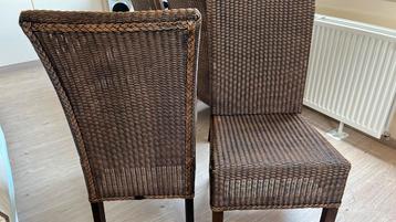 6 rieten eetkamerstoelen in mooie staat, Enlèvement