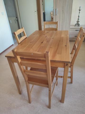 Table et 4 chaises, Maison & Meubles, Tables | Tables à manger, Enlèvement ou Envoi, Comme neuf