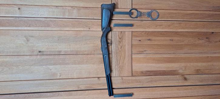 Realistisch Cowboy Dubbel-Loop Geweer – luid geluid, mechani, Hobby en Vrije tijd, Overige Hobby en Vrije tijd, Zo goed als nieuw
