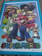 Super Mario 3D poster met kader 74cm x 54cm, Collections, Enlèvement
