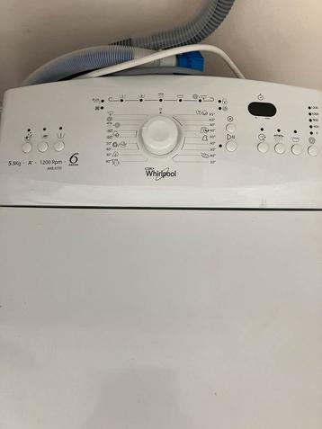 Bovenlader wasmachine Whirlpool., Enlèvement, Comme neuf, Élévateur