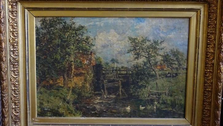 Écluse de Consolation” - Isidore Verheyden, Antiek en Kunst, Kunst | Schilderijen | Klassiek, Ophalen