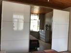 Grote kleerkast met schuifdeuren, Huis en Inrichting, Kasten | Kleerkasten, Ophalen, Eikenhout, 200 cm of meer, Met hangruimte