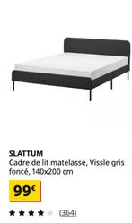 Lit Ikea Statum avec sommier à lattes, Maison & Meubles, IkEA, Tissu, Enlèvement, 200 cm