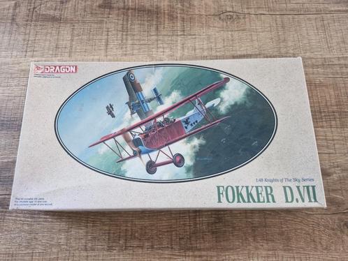 Dragon Fokker D.VII 1/48, Hobby en Vrije tijd, Modelbouw | Vliegtuigen en Helikopters, Gebruikt, Vliegtuig, Groter dan 1:72, Overige merken