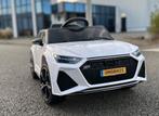 Kinder Auto Audi RS6 12v wit +RC / Leder / Rubberband NIEUW, Ophalen of Verzenden, Nieuw