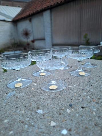 6 vintage glaasjes in Boheems kristal 1965 beschikbaar voor biedingen