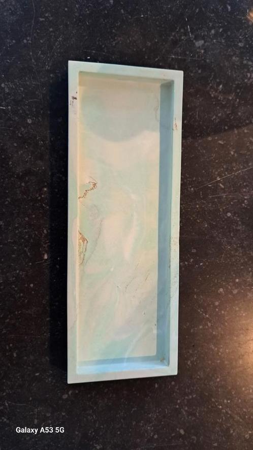 Porseleinen schaaltje Marmerlook pastelgroen, Huis en Inrichting, Woonaccessoires | Schalen en Manden, Nieuw, Ophalen of Verzenden