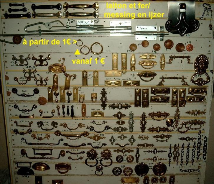 diversen/ijzerwaren/messing/scharnieren/beslag/gereedschap, Antiek en Kunst, Antiek | Brons en Koper, Koper, Ophalen of Verzenden