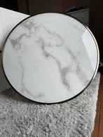 Marmer look salontafel (glas) met gouden poten, Ophalen, Nieuw, Glas