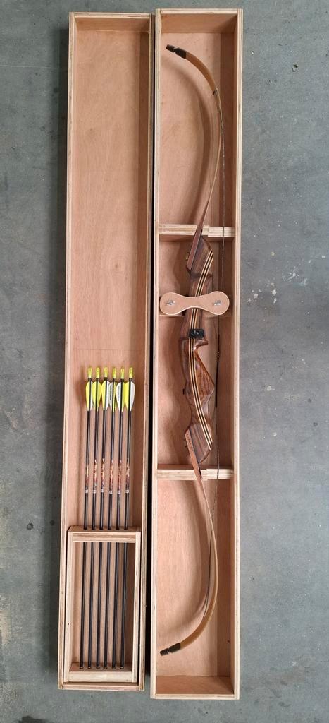 Lynx recurve boog - Easton pijlen - Mybo kussen, Sport en Fitness, Handboogschieten, Zo goed als nieuw, Recurveboog, Ophalen