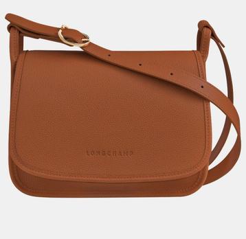 Longchamp crossbody in leer Cognac *Nieuw* disponible aux enchères