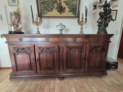 Dressoir in eik, Huis en Inrichting, Kasten | Dressoirs, Gebruikt, 200 cm of meer, 50 tot 75 cm, Met lade(s), Met deur(en), Met plank(en)