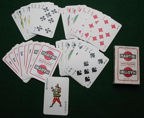 kaartspel piket reclame Martini, Hobby en Vrije tijd, Gezelschapsspellen | Kaartspellen, Zo goed als nieuw, Een of twee spelers