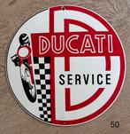 DUCATI SERVICE EMAILLEBORD 31CM, Collections, Marques automobiles, Motos & Formules 1, Utilisé, Enlèvement ou Envoi