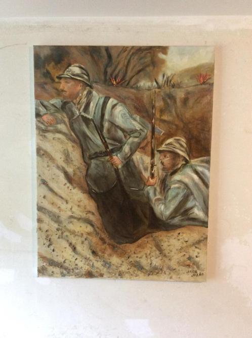 Décoration murale sur les tranchées de la Première Guerre mo, Antiquités & Art, Art | Peinture | Classique, Enlèvement ou Envoi