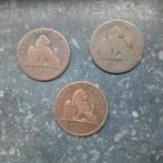 3 anciennes pièces de 2 cents Belgique, Monnaie, Enlèvement ou Envoi