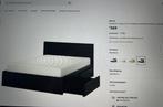 Bed met ladekast, Huis en Inrichting, Slaapkamer | Bedden, Ophalen, Zwart, Tweepersoons, Zo goed als nieuw