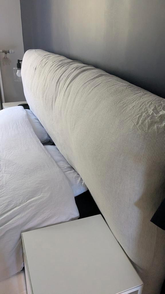 Nieuw AMPM-hoofdeinde, Huis en Inrichting, Slaapkamer | Bedden, 180 cm, Stof, Beige