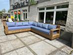 Showroomuitverkoop 50% korting : loungebank  met kussens, Tuin en Terras, 6 zitplaatsen, Steigerhout, Ophalen of Verzenden, Zo goed als nieuw