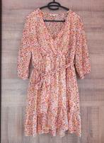 Robe crème mi-longue à fleurs (40) - JS Millenium, Kleding | Dames, Maat 38/40 (M), Ophalen of Verzenden, Zo goed als nieuw, Knielengte