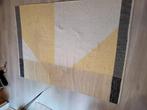 Wit, beige, geel en zwart tapijt, Ophalen, Gebruikt, 100 tot 150 cm, Crème