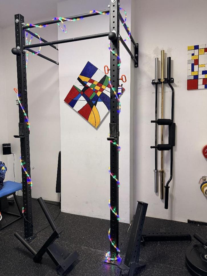 Rogue Squat rack, technogym smith machine  & bike, Sport en Fitness, Fitnessmaterialen, Gebruikt, Overige typen, Armen, Benen