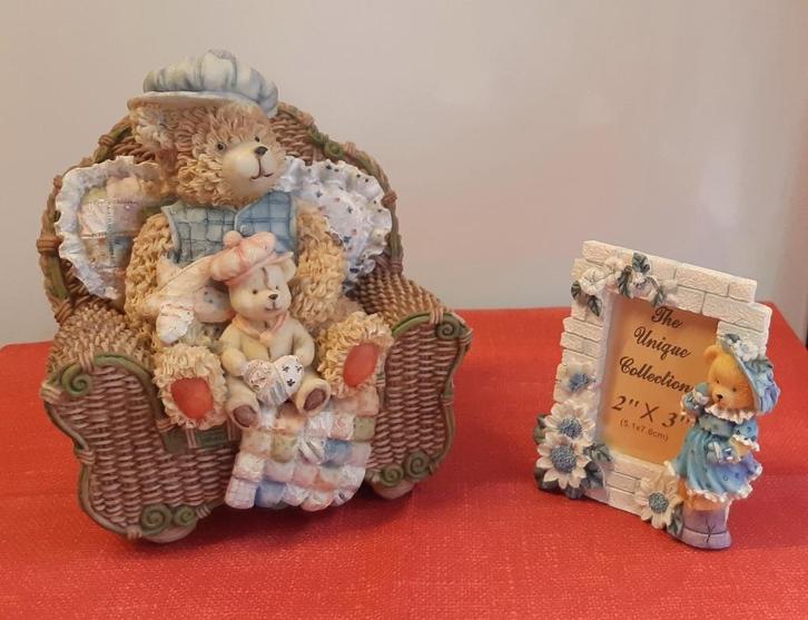 spaarpot beer + fotokader beer (Kerstdecoratie), Verzamelen, Beren en Cherished Teddies, Zo goed als nieuw, Overige typen, Ophalen