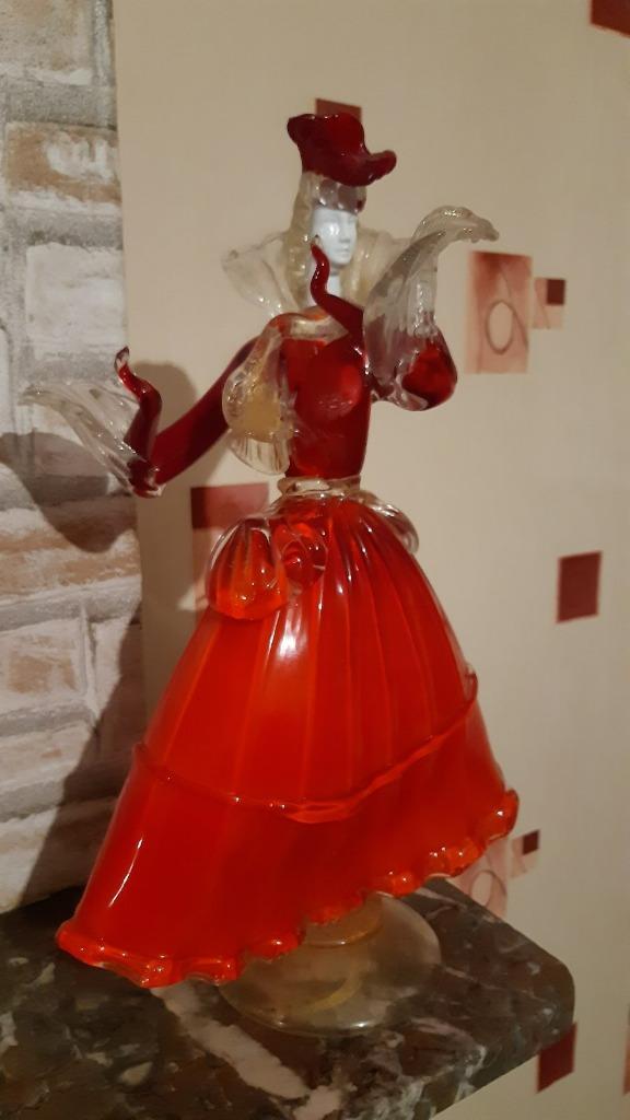 Statuette de danseuse en verre de Murano, Antiek en Kunst, Antiek | Glaswerk en Kristal, Ophalen