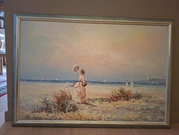 Olieverf Schilderij J.Miller Belle Epoque beschikbaar voor biedingen