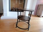 Bijzettafel, industrieel design, Huis en Inrichting, Tafels | Bijzettafels, Industrieel, vintage, Rond, 55 tot 75 cm, Zo goed als nieuw