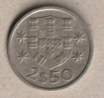 Portugal : 1 (gebruikte) munt : 1977 : 2,5 escudos, Ophalen of Verzenden, Losse munt, Overige landen