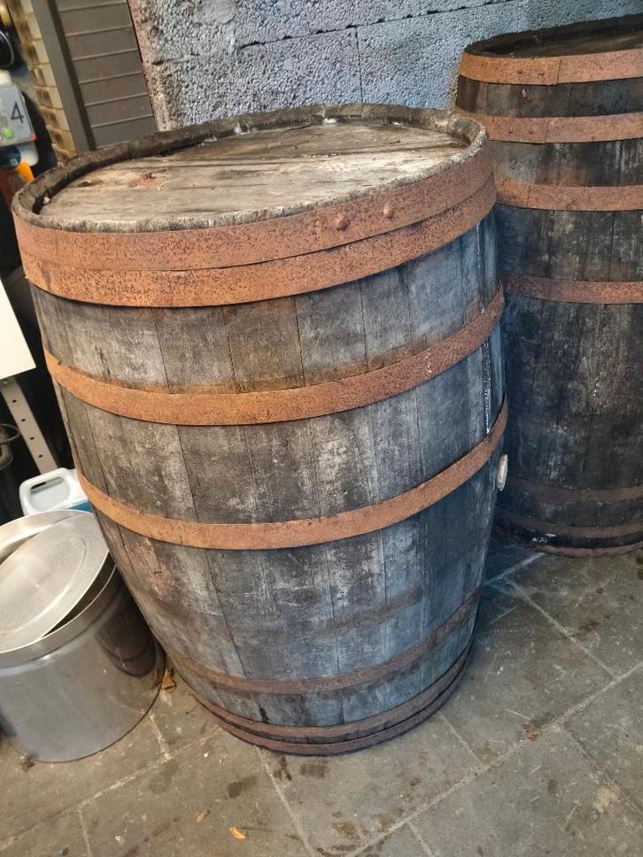 Oude houten wijnvaten, Tuin en Terras, Regentonnen, Gebruikt, Hout, 75 tot 150 liter, Ophalen