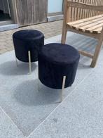2 design poefjes, Ophalen, Rond, Minder dan 50 cm, Zo goed als nieuw