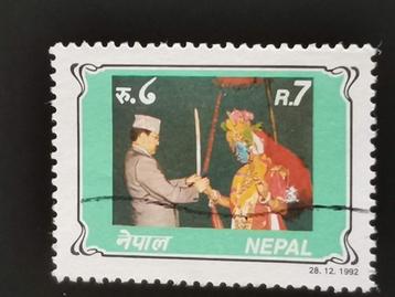 Népal 1992 - 47e anniversaire du roi Birendra, Enlèvement ou Envoi, Affranchi