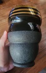 Vaas in Booms glas (zwart/goud), Antiek en Kunst, Ophalen of Verzenden