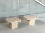 Travertin sidetable’s | Set van twee, Antiek en Kunst, Ophalen