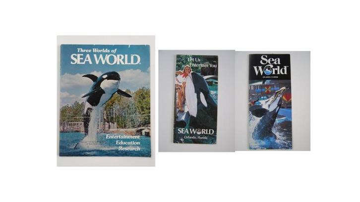 Sea World Orlando, Florida 1977 / 1980 / 1982 : 3-delig lot, Verzamelen, Overige Verzamelen, Gebruikt, Ophalen of Verzenden