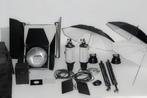 Bowens 2 Prolite 100 studioflitsers + accessoires + tas, Ophalen of Verzenden, Gebruikt, Complete fotostudio