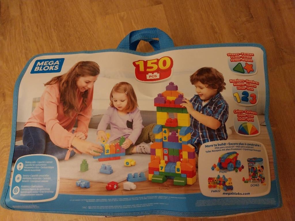 MEGA Bloks grote bouwtas met 150 blokken, Enfants & Bébés, Jouets | Blocs de construction, Utilisé, Megabloks, Enlèvement