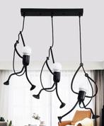 Zwarte lamp met 3 mannetjes, Ophalen, Zo goed als nieuw