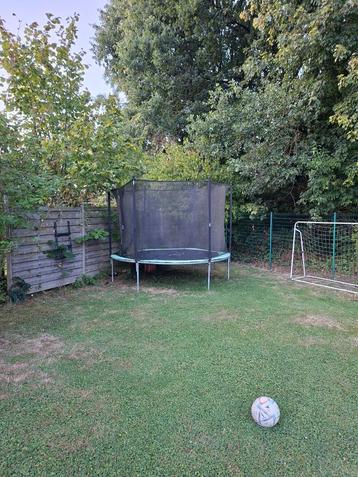 Trampoline avec échelle 3m50, Enlèvement, Utilisé