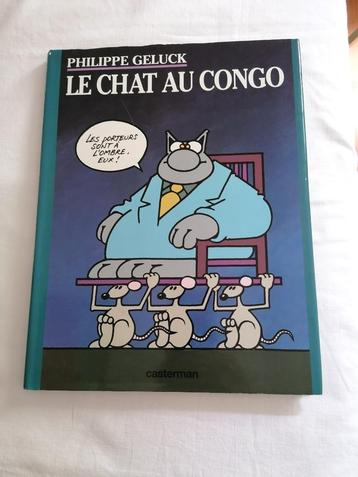 Kartonnen strip „De kat in de Congo” van Philippe Geluck  beschikbaar voor biedingen