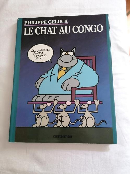 Kartonnen strip „De kat in de Congo” van Philippe Geluck, Boeken, Stripverhalen, Zo goed als nieuw, Eén stripboek, Ophalen