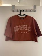 Bruine crop top, Bruin, Ophalen of Verzenden, Zo goed als nieuw, Korte mouw