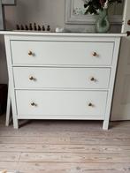 IKEA HEMNES Ladekast (3 lades, wit, met glazen blad), Huis en Inrichting, Kasten | Ladekasten, Ophalen, Zo goed als nieuw