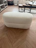 Bank poef bouclé wit, Huis en Inrichting, Ophalen, Nieuw