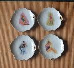 4 porcelein schaaltjes Pin Up, Ophalen of Verzenden
