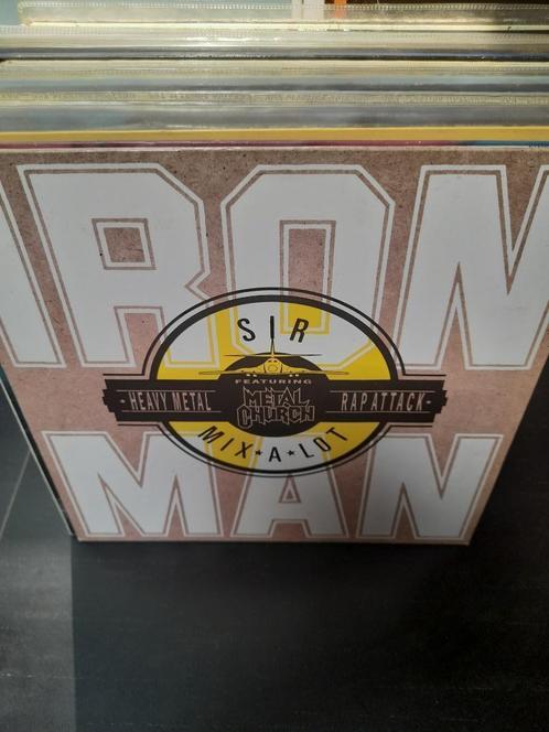 12" - sir mix a lot ft metal church - iron man, Cd's en Dvd's, Vinyl | Hardrock en Metal, Zo goed als nieuw, Ophalen of Verzenden