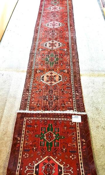 Perzisch handgeknoopt Loper Uit IRAN (Karadja) 370 x 64 cm beschikbaar voor biedingen